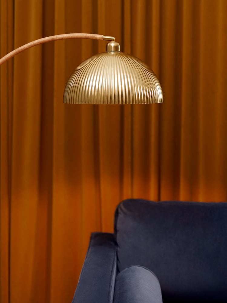 MADE.COM Brass Shell Floor Lamp - Image 2 of 5