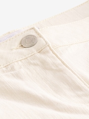 White Maternity Denim Boyfriend Shorts - Image 6 of 6