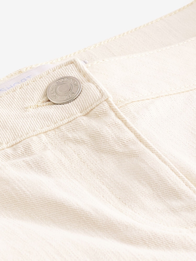 White Maternity Denim Boyfriend Shorts - Image 6 of 6