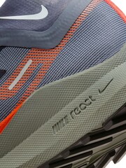 Nike Grey/Orange React Pegasus Trail 4 Gore-Tex Running Trainers - Image 13 of 13