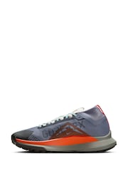 Nike Grey/Orange React Pegasus Trail 4 Gore-Tex Running Trainers - Image 2 of 13