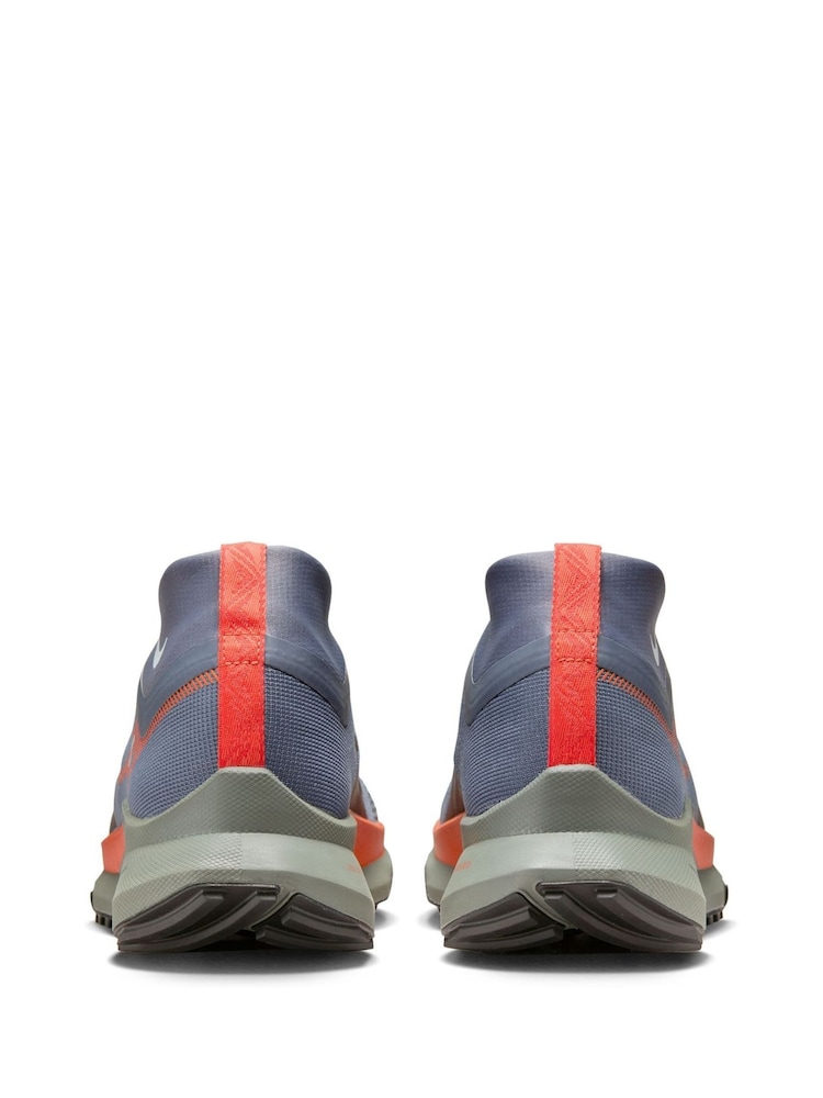 Nike Grey/Orange React Pegasus Trail 4 Gore-Tex Running Trainers - Image 6 of 13