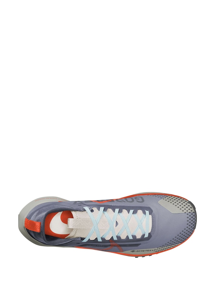 Nike Grey/Orange React Pegasus Trail 4 Gore-Tex Running Trainers - Image 9 of 13