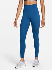 Nike Blue Dri FIT One High Rise Leggings - Image 1 of 7