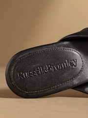 Russell & Bromley Black Trent Toe Post Kitten Heels - Image 5 of 7
