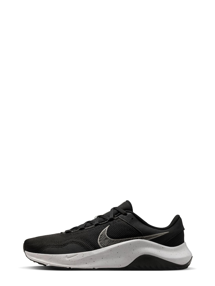 Nike Black/Grey Legend Essential 3 Gym Trainers - Image 2 of 11