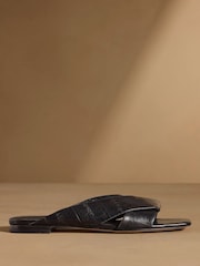 Negro - Sandalias planas tipo mule Medway de Russell & Bromley - Imagen 4 de 12