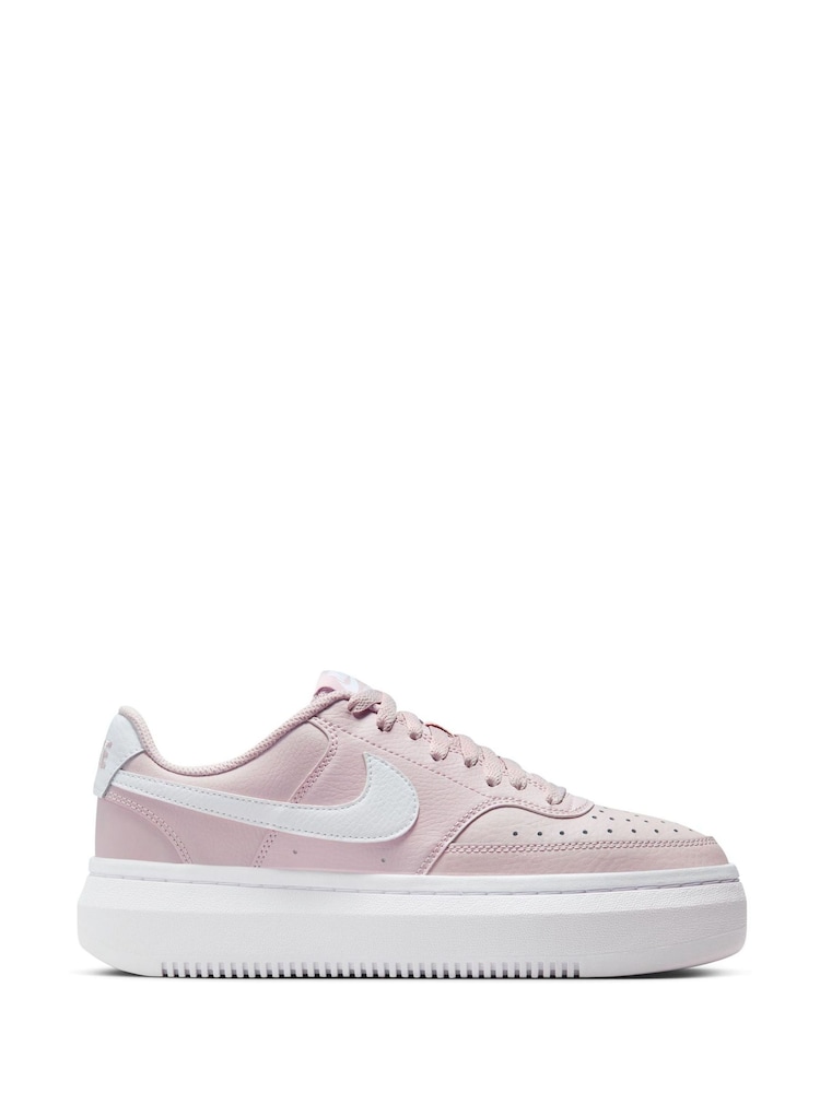 Nike Purple/White Court Vision Alta Platform Trainers - Image 1 of 1