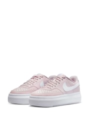 Nike Purple/White Court Vision Alta Platform Trainers - Image 2 of 12