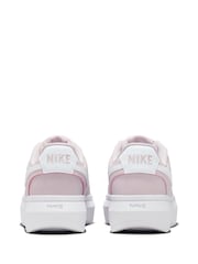 Nike Purple/White Court Vision Alta Platform Trainers - Image 3 of 12