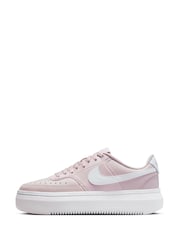 Nike Purple/White Court Vision Alta Platform Trainers - Image 6 of 12