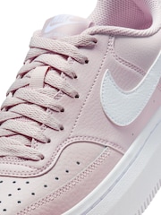 Nike Purple/White Court Vision Alta Platform Trainers - Image 8 of 12