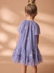 Blue Butterfly Mesh Dress (3mths-7yrs) - Image 3 of 7