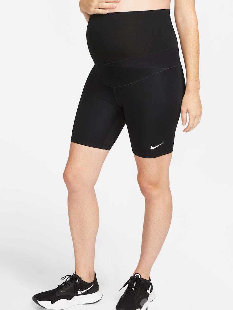 Nike Black Maternity 7" Cycling Shorts - Image 1 of 6