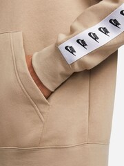Nike Brown Sportswear Essential Hooded Tracksuit - Image 6 of 8