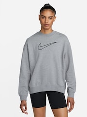 Nike Grey Dri-FIT Get Fit Graphic Crewneck Sweatshirt - Image 1 of 5