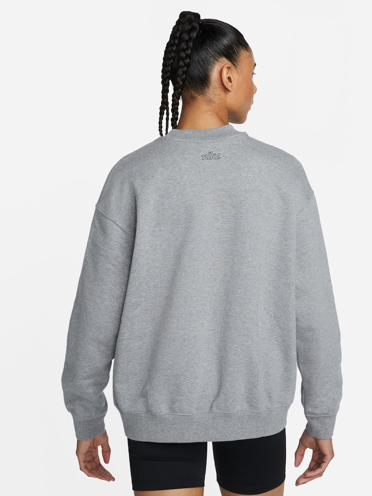 Nike Grey Dri-FIT Get Fit Graphic Crewneck Sweatshirt - Image 2 of 5