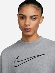 Nike Grey Dri-FIT Get Fit Graphic Crewneck Sweatshirt - Image 3 of 5