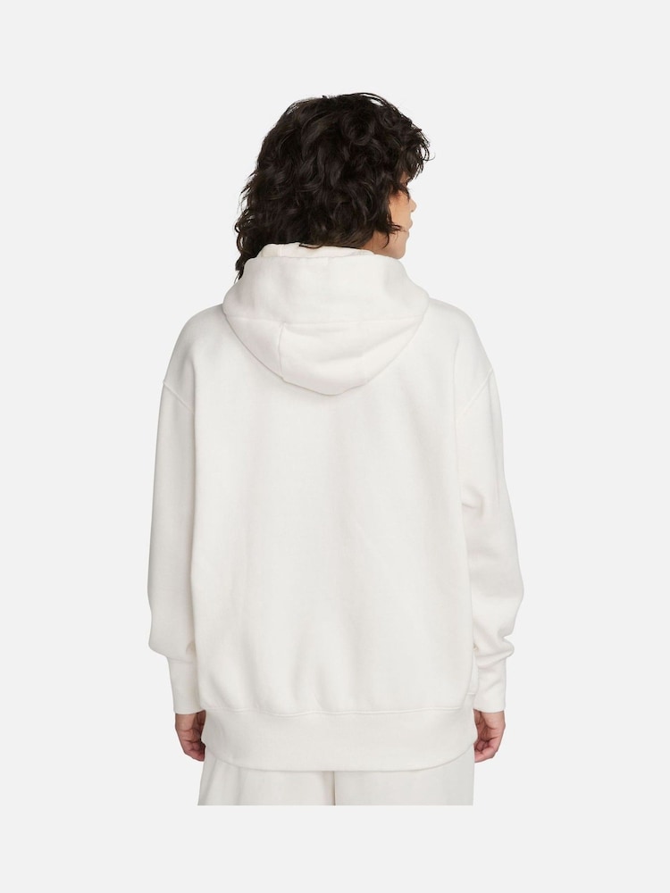 Nike Sail Oversized Sportswear Phoenix Fleece Mini Swoosh Pullover Hoodie - Image 3 of 6