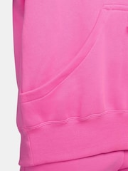 Nike Bright Pink Phoenix Fleece Oversized Mini Swoosh Pullover Hoodie - Image 9 of 10
