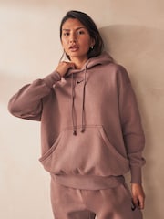 Polarowa bluza Nike Sportswear Phoenix o kroju oversize z małym logo i kapturem - Image 1 of 10
