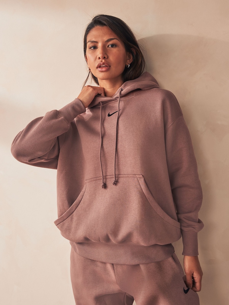 Polarowa bluza Nike Sportswear Phoenix o kroju oversize z małym logo i kapturem - Image 1 of 10
