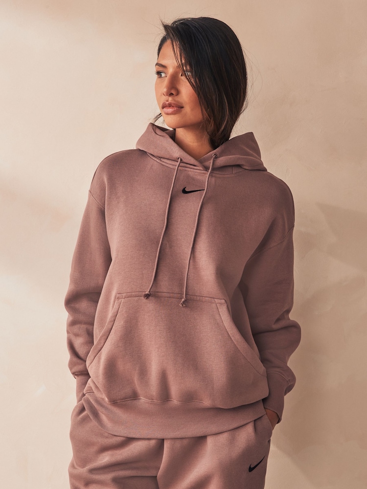Polarowa bluza Nike Sportswear Phoenix o kroju oversize z małym logo i kapturem - Image 7 of 10