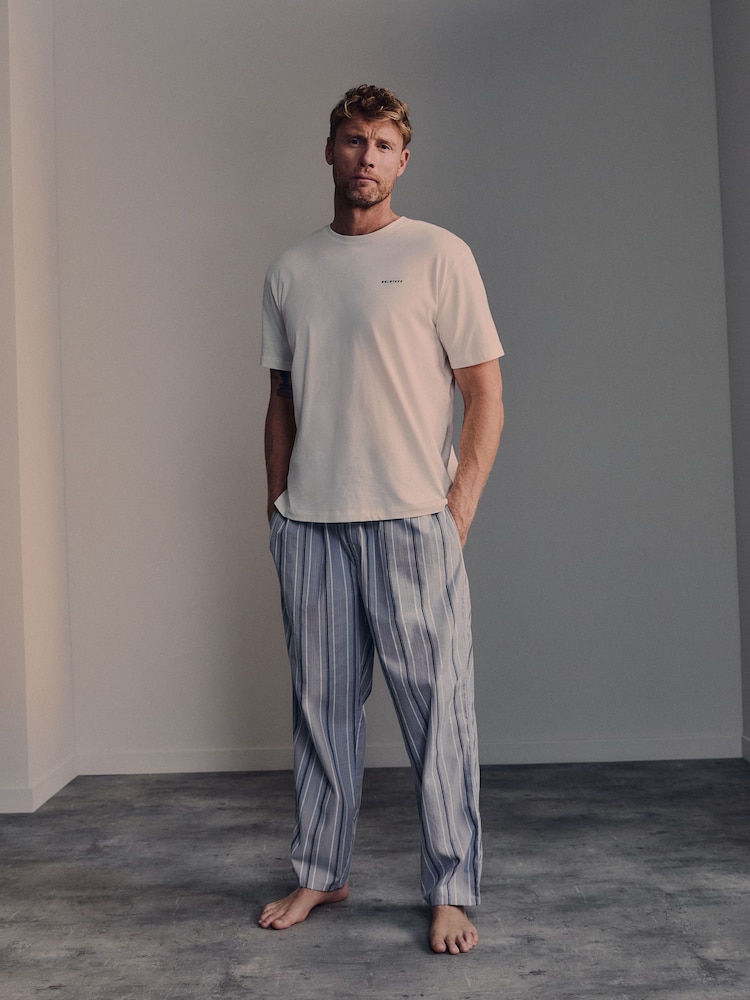 Blå - Belstaff bomullspoplinjoggebukser - Bilde 1 av 5