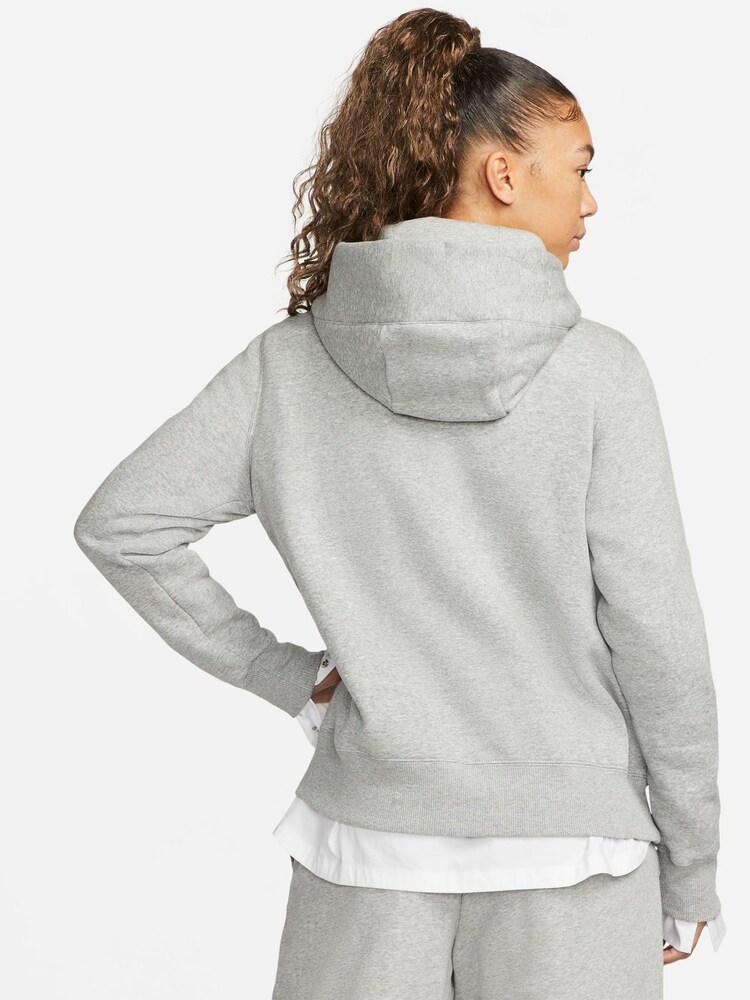 Nike Dark Grey Heather Sportswear Phoenix Fleece Pullover Hoodie - Image 2 of 9