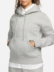 Nike Dark Grey Heather Sportswear Phoenix Fleece Pullover Hoodie - Image 4 of 9