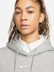 Nike Dark Grey Heather Sportswear Phoenix Fleece Pullover Hoodie - Image 5 of 9