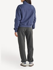 Sporty & Rich Blue Vendome Embroidered Quarter Zip Sweatshirt - Image 2 of 5