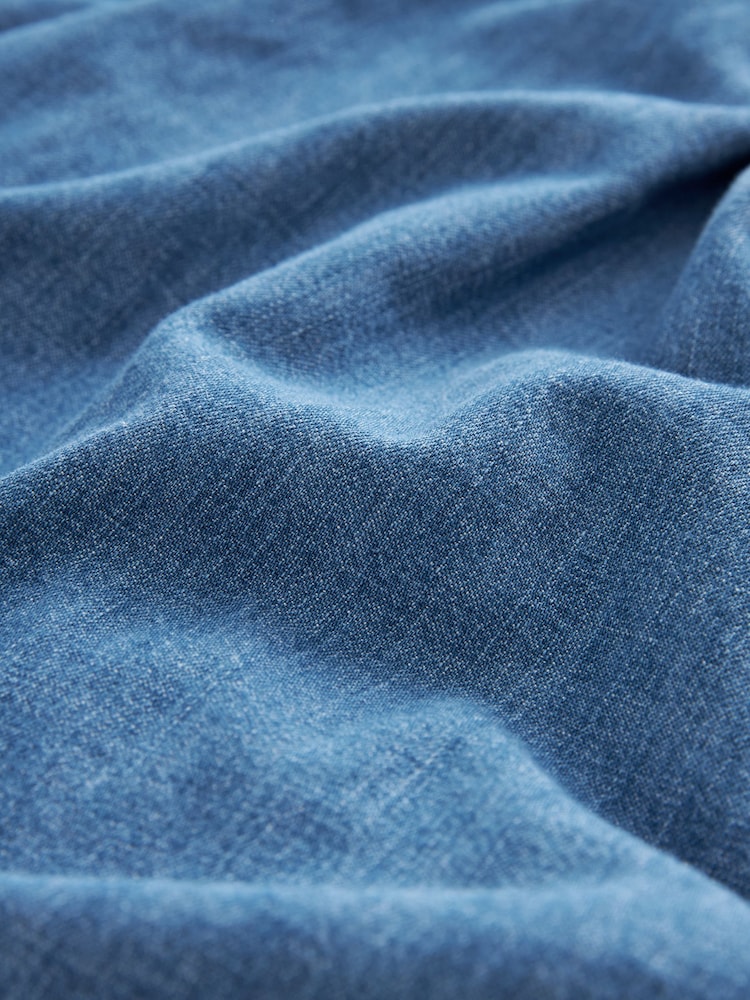 Mid Blue Denim Smock Midi Dress - Image 6 of 6