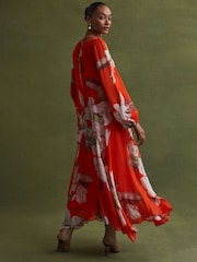 Florere Floral Asymmetric Midi Dress - Image 4 of 5