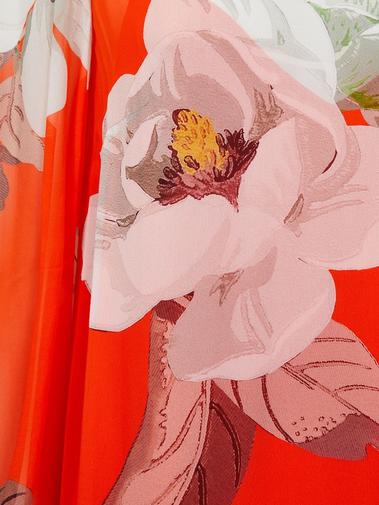 Florere Floral Asymmetric Midi Dress - Image 5 of 5