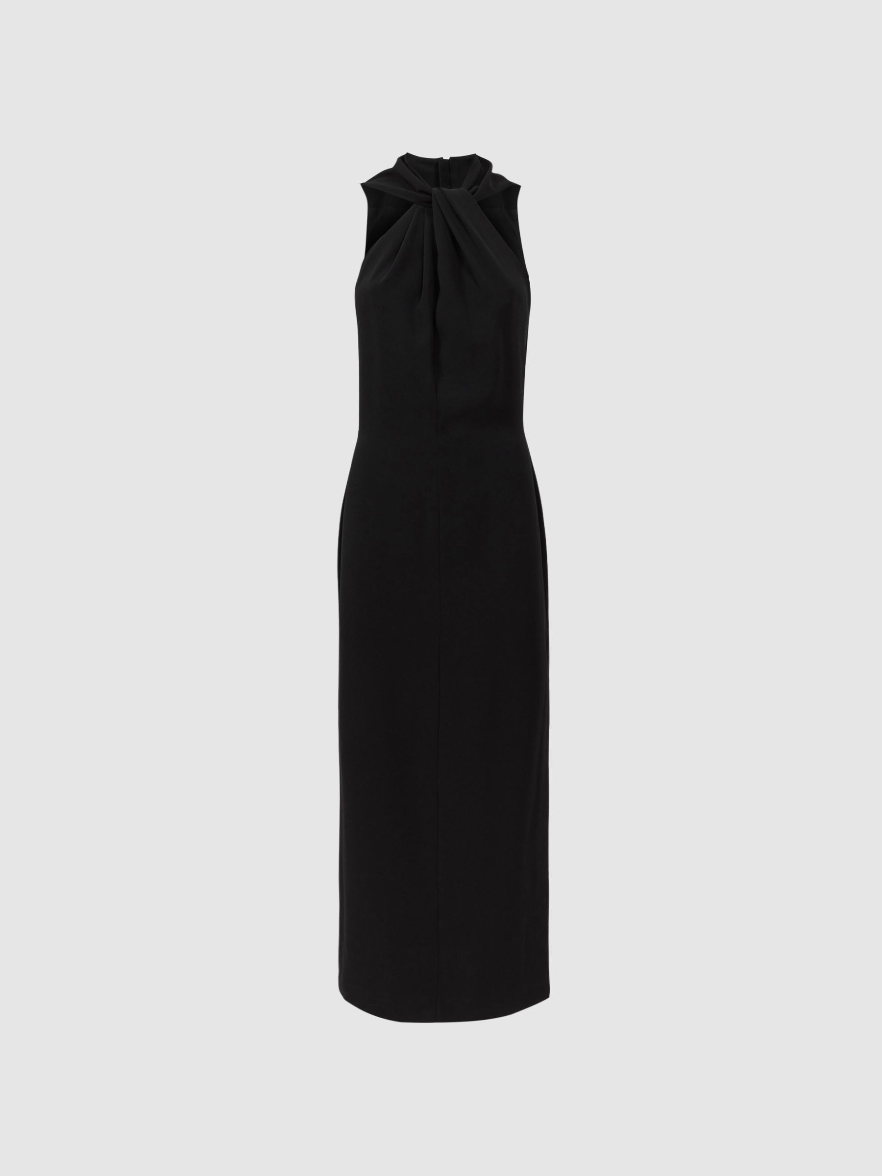 Taylor twist neck crepe halter dress cheap