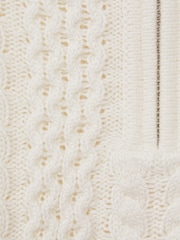 Reiss Ecru Bantham 9-14 yrs Slim Fit Knitted Half-Zip Jumper - Image 5 of 5