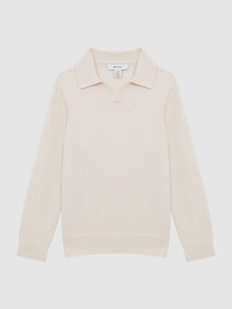 Reiss Milk Swifts 9-14 yrs Wool Open Collar Top - Image 2 of 6