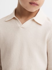 Reiss Milk Swifts 9-14 yrs Wool Open Collar Top - Image 4 of 6