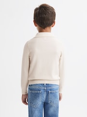 Reiss Milk Swifts 9-14 yrs Wool Open Collar Top - Image 5 of 6