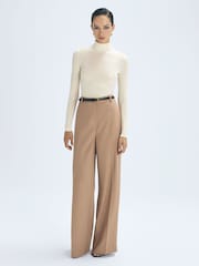 Reiss Cream Hazel Cashmere Roll Neck Top - Image 3 of 5