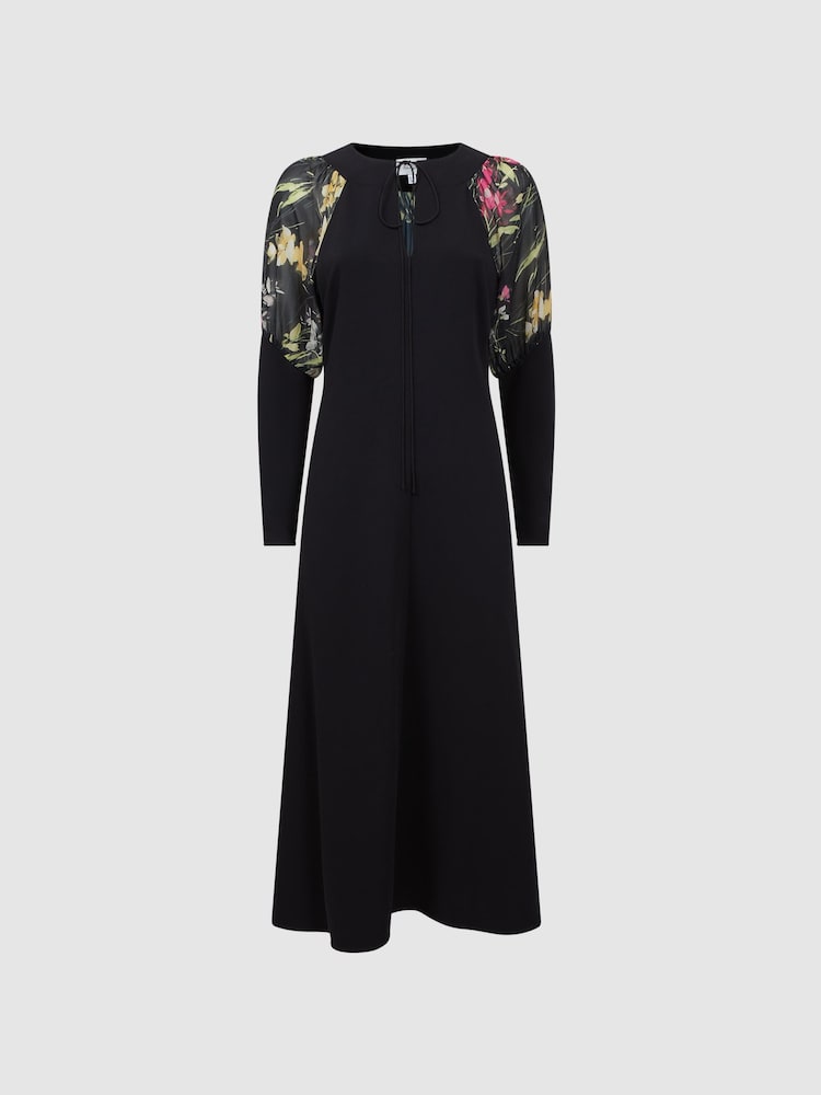Florere Print Sleeve Midi Dress - Image 2 of 5