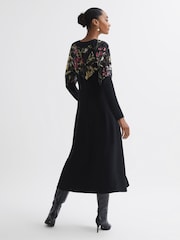 Florere Print Sleeve Midi Dress - Image 4 of 5