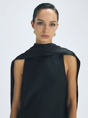 Черный - Reiss Кира Кейп Платье макси - Изображение 3 из 6
