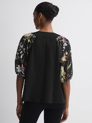 Florere Floral Puff Sleeve Top - Image 4 of 5