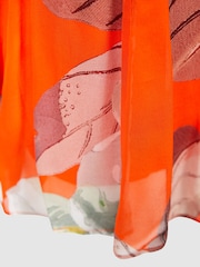 Florere Sheer Floral Tie Neck Blouse - Image 5 of 5