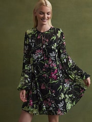 Florere Sheer Floral Mini Dress - Image 5 of 6