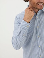 FatFace Blue Gore Stripe Shirt - Image 3 of 4