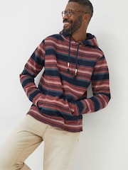 FatFace Brown Trescowe Stripe Hoodie - Image 1 of 4