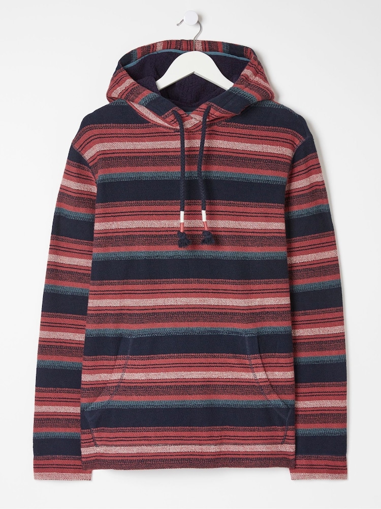 FatFace Brown Trescowe Stripe Hoodie - Image 4 of 4